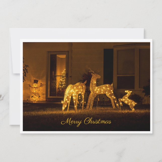 Tarjeta Festiva Glowing Christmas (Anverso)
