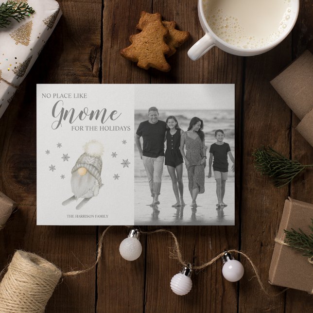 Tarjeta Festiva Gnome caprichoso para Navidades | Foto (Subido por el creador)