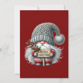 Tarjeta Festiva Gnome de los Navidades 🎅