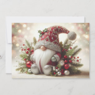 Tarjeta Festiva Gnome de los Navidades pequeños