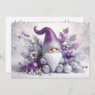 Tarjeta Festiva Gnome de los Navidades pequeños