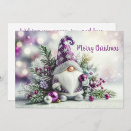 Tarjeta Festiva Gnome de los Navidades pequeños