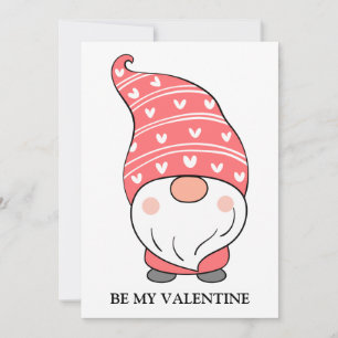 Tarjeta Festiva Gnome de vacaciones de amor de día de San Valentín