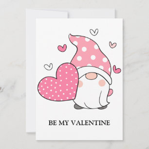 Tarjeta Festiva Gnome de vacaciones de amor de día de San Valentín