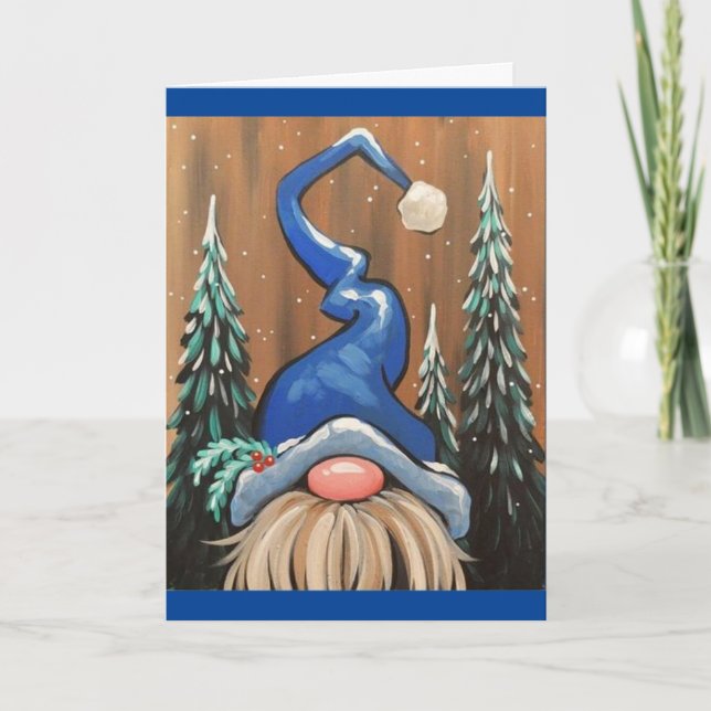 TARJETA FESTIVA GNOME ESTÁ DIFUNDIENDO "NAVIDADES CHEER" (Anverso)