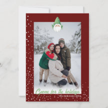 Gnome lindo para la foto de la familia Holidays