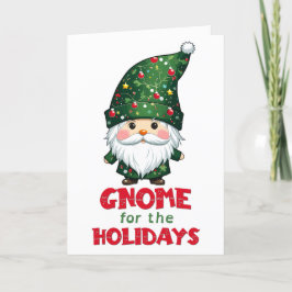 Tarjeta Festiva Gnome Para Los Navidades Funny Y Adorable De Las V