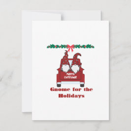 Tarjeta Festiva Gnome por las vacaciones en un