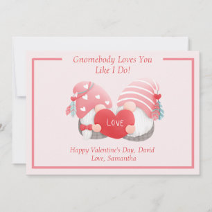 Tarjeta Festiva Gnomebody Te Ama Como Yo - Pareja Gnome