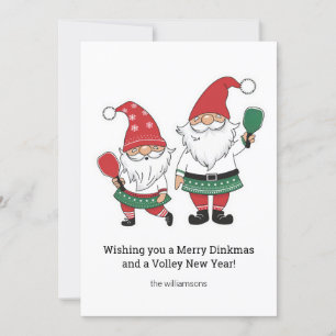 Tarjeta Festiva Gnomes de Navidades divertidos de pelota de bolas 