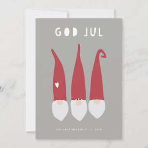 Tarjeta Festiva Gnomes para Navidades