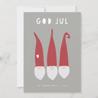 Tarjeta Festiva Gnomes para Navidades