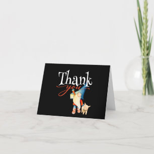 Tarjeta Festiva Gnomo Adorable con Lámpara de Agradecimiento