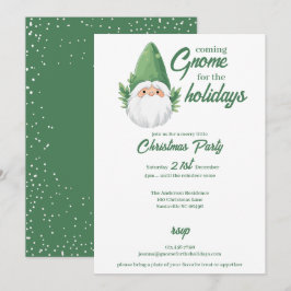 Tarjeta Festiva Gnomo de Santa adorable para las fiestas