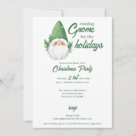 Tarjeta Festiva Gnomo de Santa adorable para las fiestas