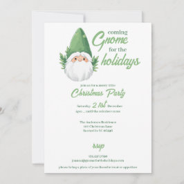 Tarjeta Festiva Gnomo de Santa adorable para las fiestas