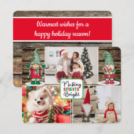 Tarjeta Festiva Gnomos que alegran los espíritus (añade tus fotos)
