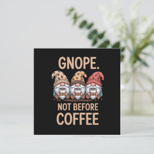 Tarjeta Festiva Gnope No Antes de Café Tres Gnomos Cafein 