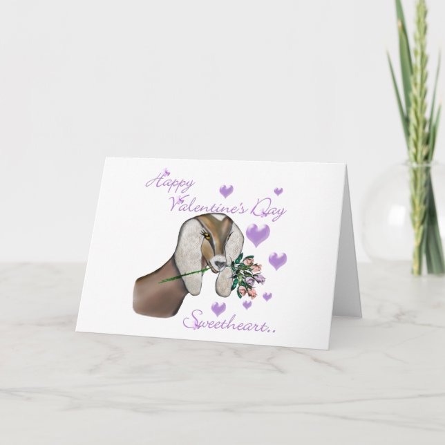 Tarjeta Festiva Goat Valentine (Anverso)