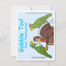 Tarjeta Festiva ¡Gobble Tov! Que tengas un buen día de acción de g