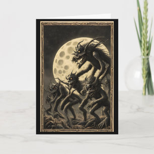 Tarjeta Festiva Goblin Moon Halloween