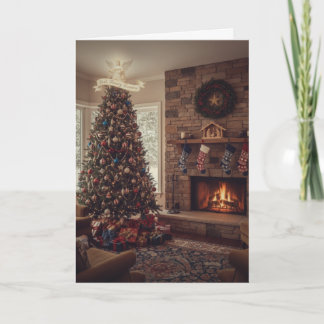 Tarjeta Festiva God, Family, Country Christmas Card