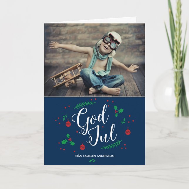 Tarjeta Festiva God Mistletoe jul feriehälsning (Anverso)