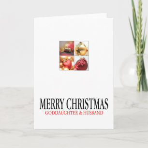 Tarjeta Festiva Goddaughter & husband Merry Christmas card