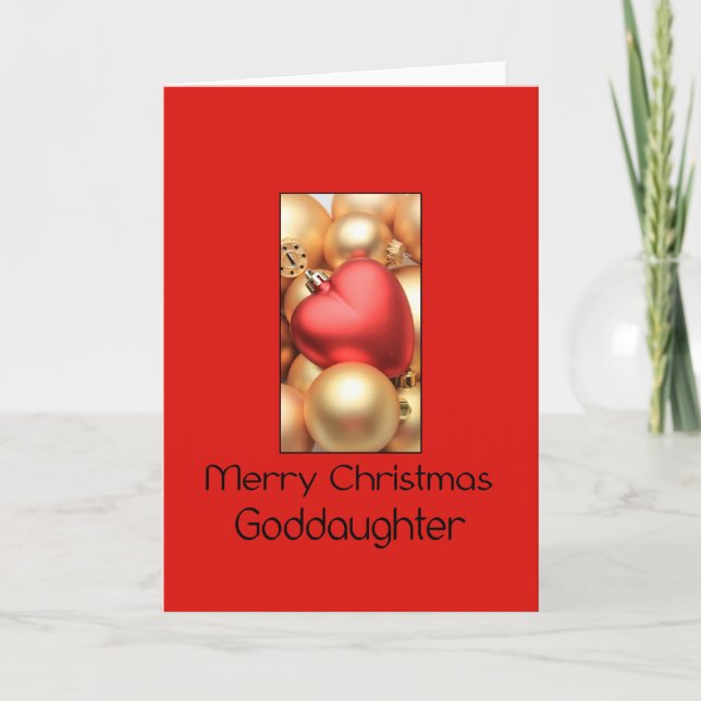 Tarjeta Festiva Goddaughter Merry Christmas card (Anverso)