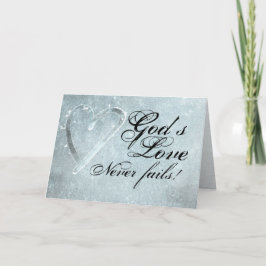Tarjeta Festiva God's Love Never Fails Valentine's Day
