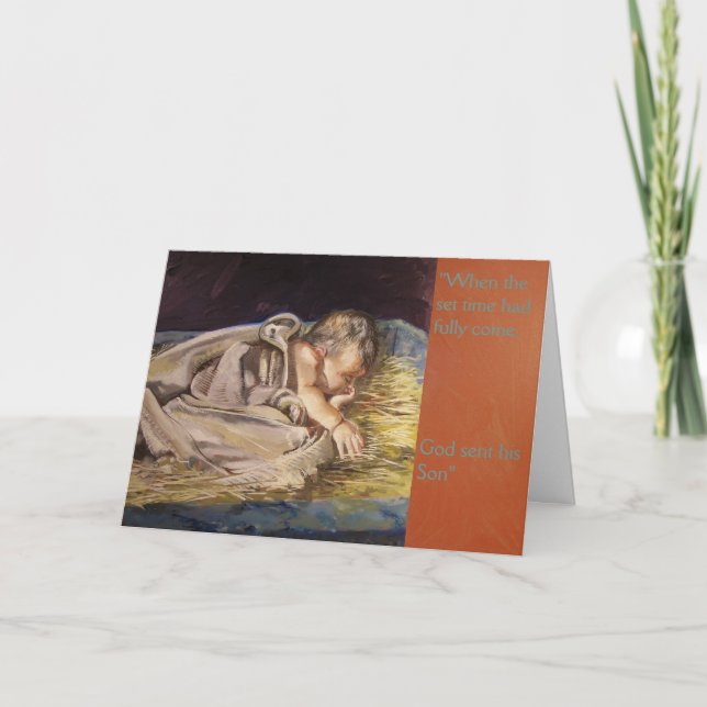 Tarjeta Festiva "God's Timing" Christmas Card (Anverso)