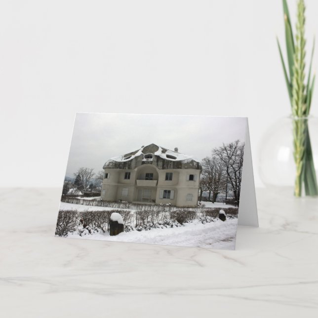 Tarjeta Festiva Goetheanum, Dornach, Basilea, Suiza (Anverso)