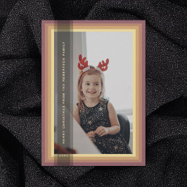 Tarjeta Festiva Gold Framed Holiday Card