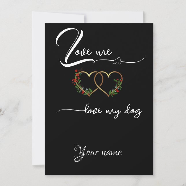 Tarjeta Festiva Gold heart funny quote black Flat Holiday Card (Anverso)