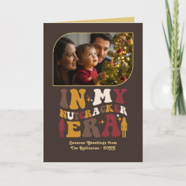 Tarjeta Festiva Golden Cocoa Fun Retro Christmas Photos