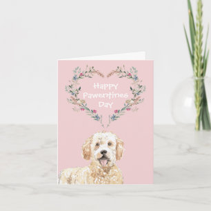 Tarjeta Festiva Golden Doodle Dog Valentines