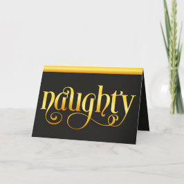 Tarjeta Festiva Golden Naughty Snowflake