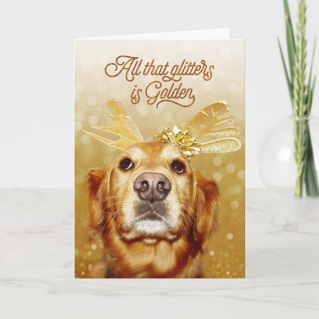 Tarjeta Festiva Golden Recuperar todo lo que el Purpurina es oro (Anverso)