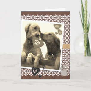 TARJETA FESTIVA GOLDEN RETRIEVE DOG VALENTINE TE AMO