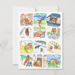 Tarjeta Festiva Golden Retriever Greeting Card