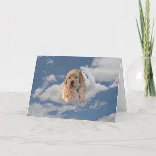 Tarjeta Festiva Golden Retriever Love You Is Heavenly Card
