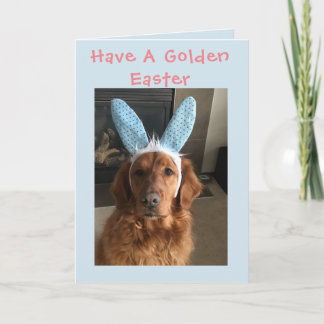 Tarjeta Festiva Golden retriever Pascua