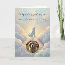 Tarjeta Festiva Golden Retriever Rainbow Bridge Memorial Card Pet