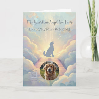 Tarjeta Festiva Golden Retriever Rainbow Bridge Memorial Card Pet