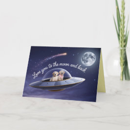 Tarjeta Festiva Golden Retriever Valentine Day's Card