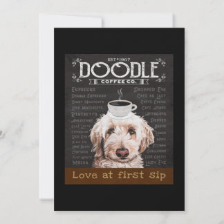 Tarjeta Festiva Goldendoodle Dog Coffee Company 2