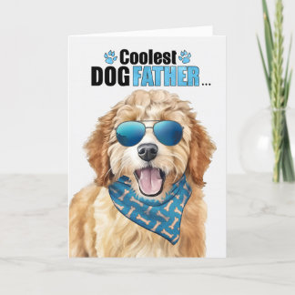 Tarjeta Festiva Goldendoodle Dog Coolest Dad Day