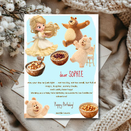 Tarjeta Festiva Goldilocks Feliz Cumpleaños