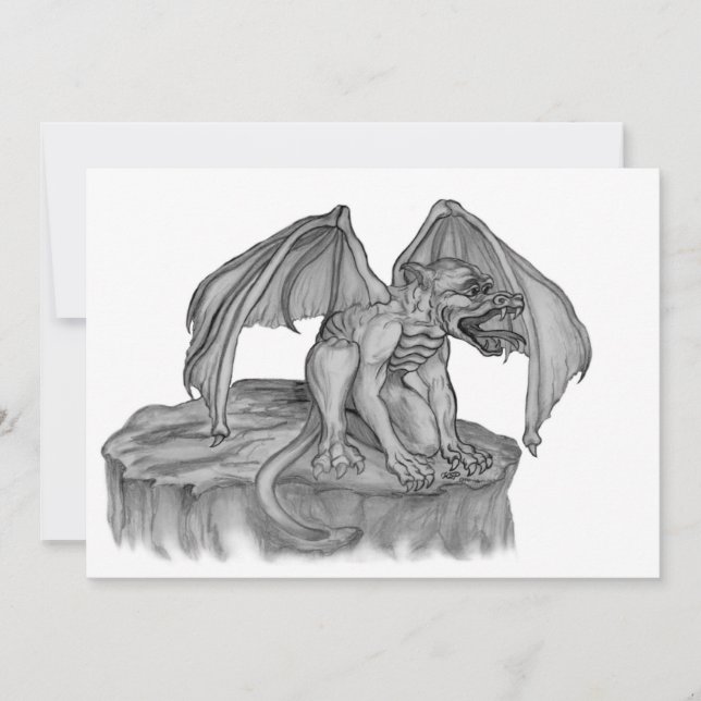Tarjeta Festiva Golem Gargoyle (Anverso)