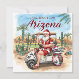 Tarjeta Festiva Golf Arizona  Christmas Greeting 